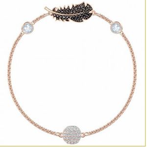 Swarovski Feather and Crystal Rose Gold Bracelet